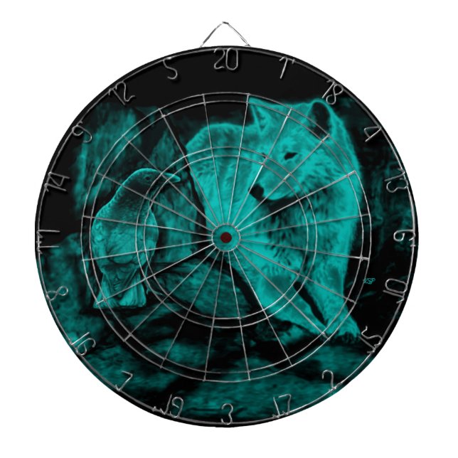 Wolf and Raven in the Night Dartboard (Front)