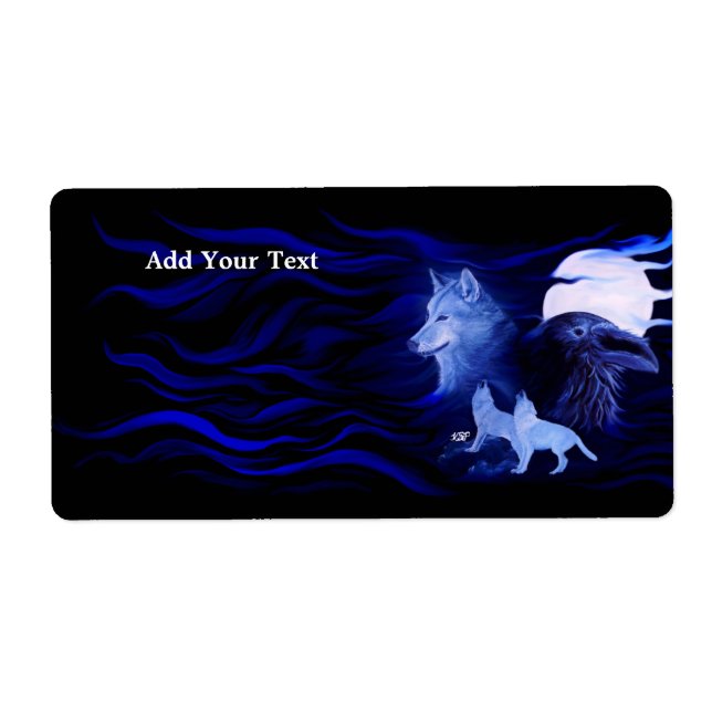 Wolf and Raven with full moon (Front)