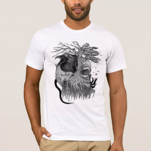 Wolf and Raven with Skull T-Shirt