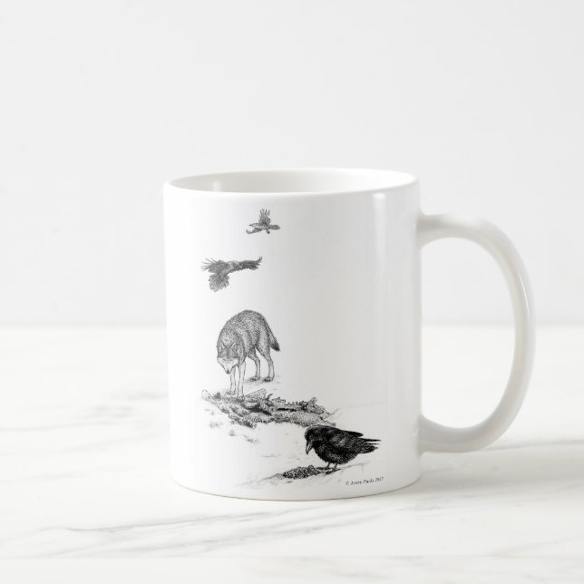 Wolf and Ravens Mug (Right)