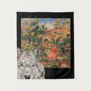 Wolf and Renoir's Farmhouse  Tapestry