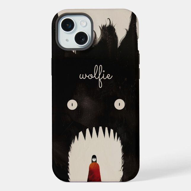 Wolf and the Little Red Riding Hood iPhone Case (Back)