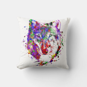 Wolf Animal Forest Wild Nature World Free Earth Throw Pillow