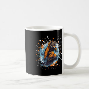 Wolf Animal Snowboarding Cool Snowboard Coffee Mug