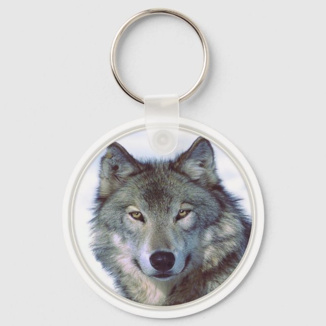 Wolf animal totem keychain (Front)