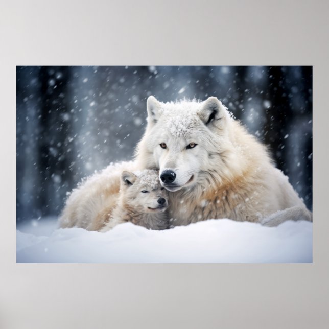Wolf Animal Wild Beauty Freedom Wilderness Art Poster (Front)
