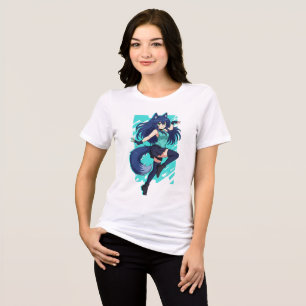Wolf Anime Girl T-Shirt Tri-Blend Shirt