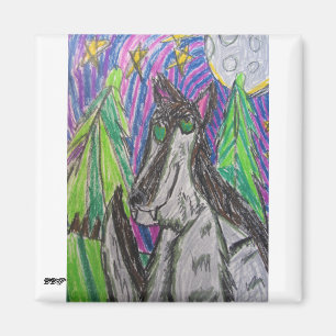 wolf art 1 magnet