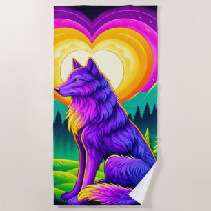 Wolf Art Beach Towel