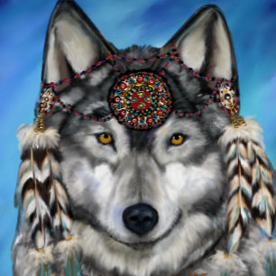Wolf Art Card