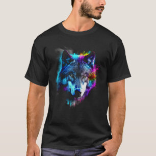 Wolf art colourful - animal motif artwork wolf T-Shirt