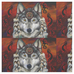 WOLF  ART FABRIC