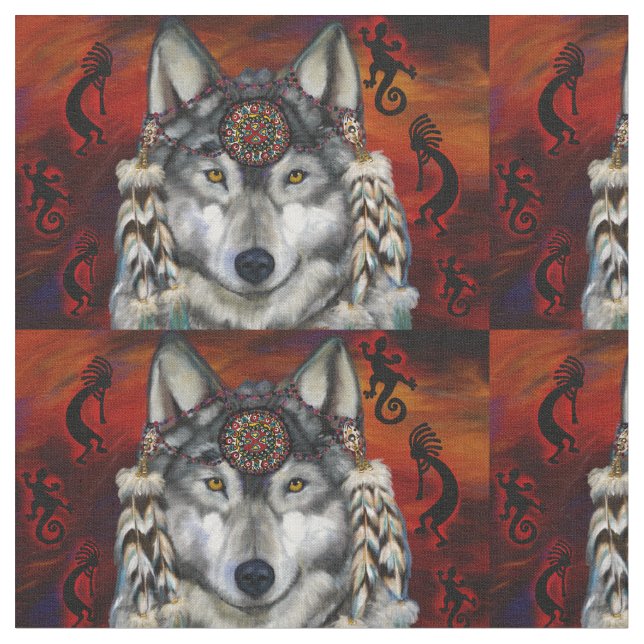 WOLF  ART FABRIC (Close Up)