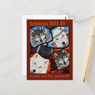 WOLF ART POSTCARD