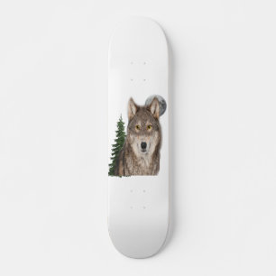 Wolf art skateboard