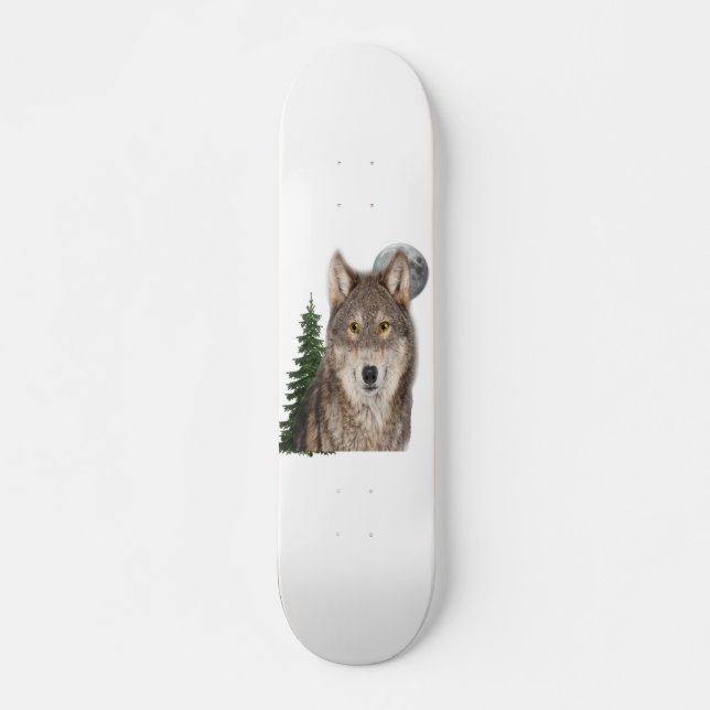 Wolf art skateboard (Front)