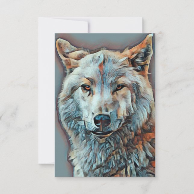 WOLF ARTISTIC PORTRAIT B INVITATION (Front)