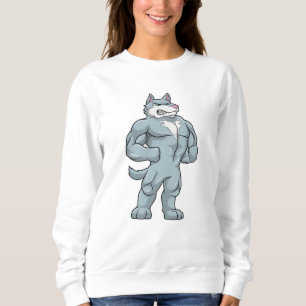 Wolf as Bodybuilder extreme Sweatshirt