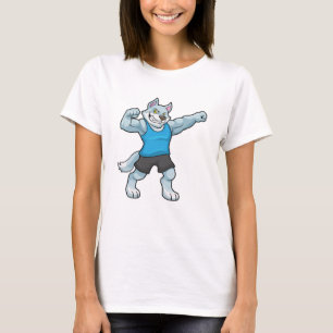 Wolf as Bodybuilder with big Upper arms T-Shirt