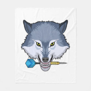 Wolf at Darts with Dart Fleece Blanket