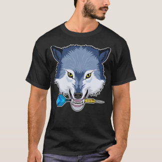 Wolf at Darts with Dart T-Shirt