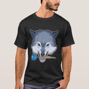 Wolf at Darts with Dart T-Shirt