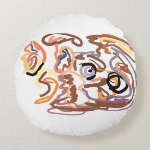 Wolf Autumn free Round Pillow