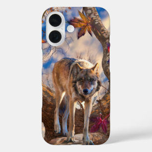 WOLF AUTUMN OBSERVATORY iPhone 16 CASE