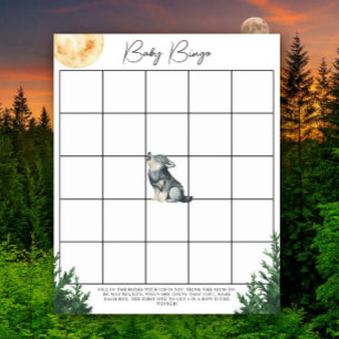 Wolf Baby shower - Bingo game