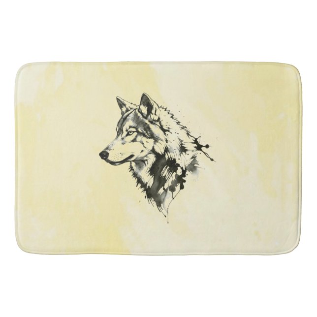 Wolf Bath Mat (Front)