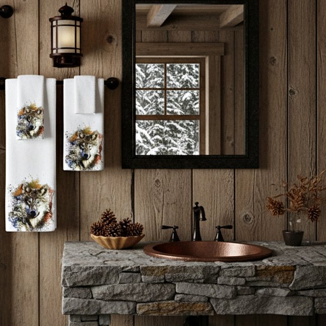 Wolf   bath towel set (Creator Uploaded)
