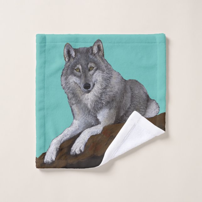 Wolf Bath Towel Set (Wash Cloth)