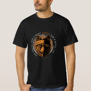 Wolf Beast with Life Quotes T-Shirt