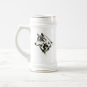Wolf Beer Stein