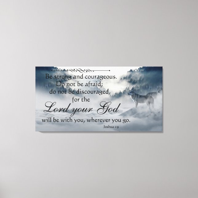 Wolf-Bible Verse Canvas Print (Front)