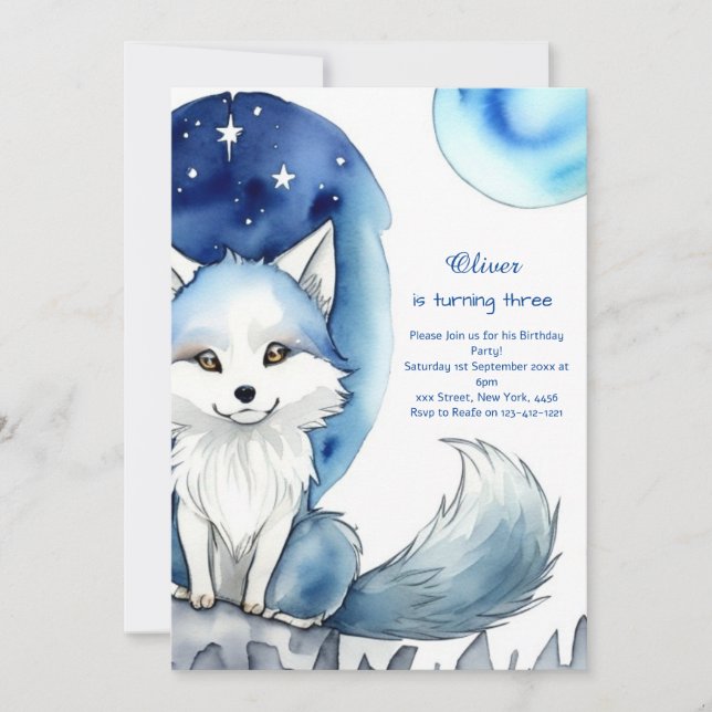 Wolf Birthday Invitation (Front)