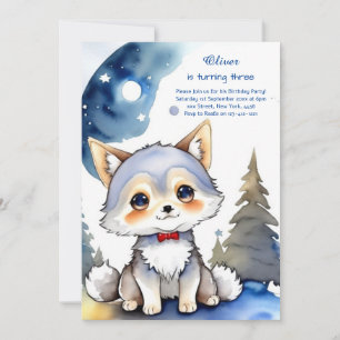 Wolf Birthday Invitation