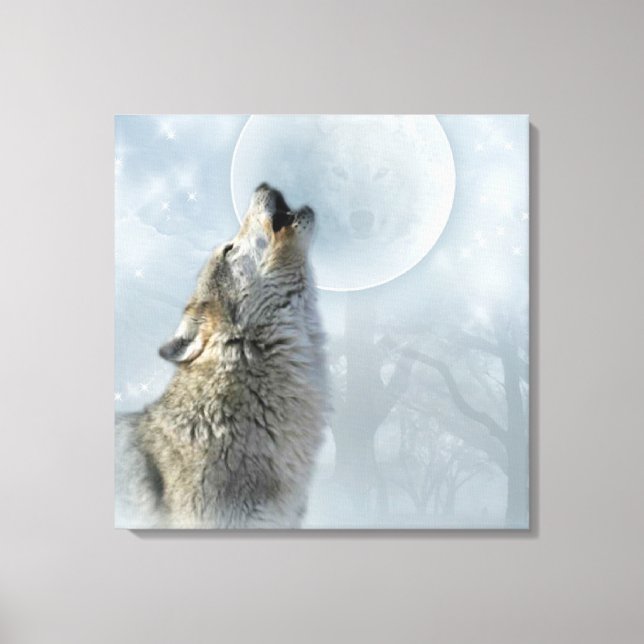 Wolf Blue Moon CANVAS (Front)