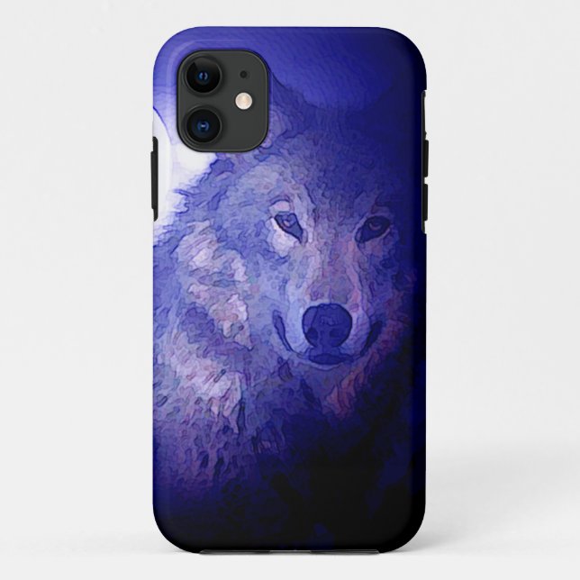 Wolf & Blue Night iPhone 5 Case (Back)