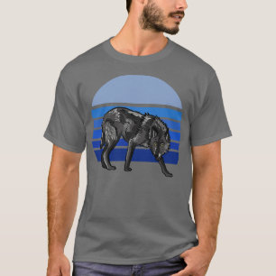 Wolf Blue Retro T-Shirt