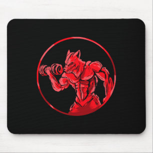 Wolf Bodybuilder Workout For Gym Training Bodybuil Mouse Pad