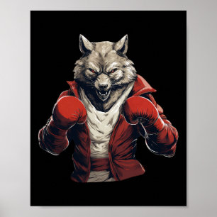 Wolf Boxer Boxing Mixed Martial Arts Kickboxing _1 Poster