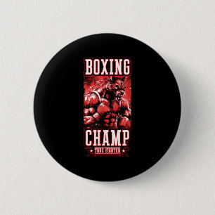 Wolf Boxing Champ _ Boxer Fighter Motivation 2 Inch Round Button