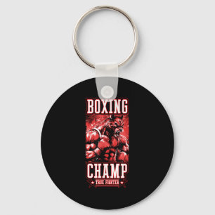 Wolf Boxing Champ _ Boxer Fighter Motivation  Keychain