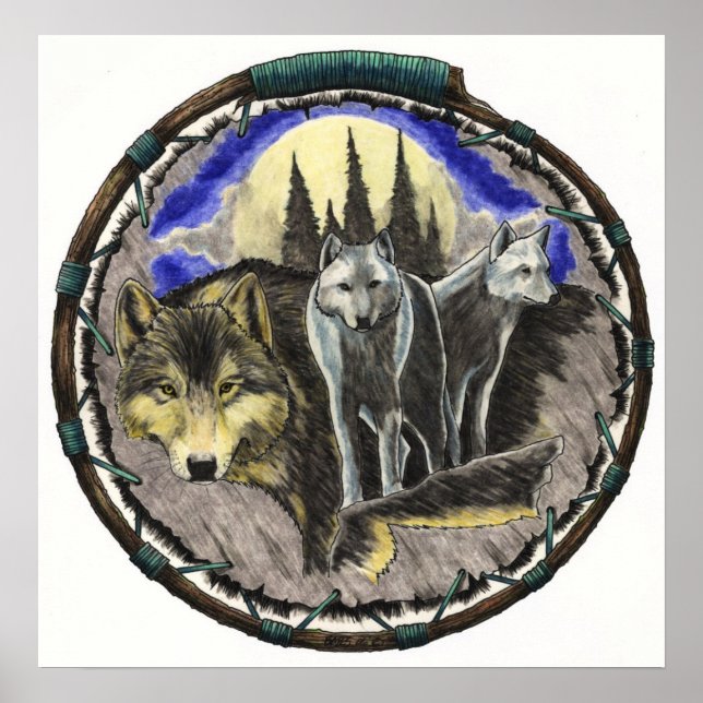 Wolf Brothers Lakota Artist Print (Front)