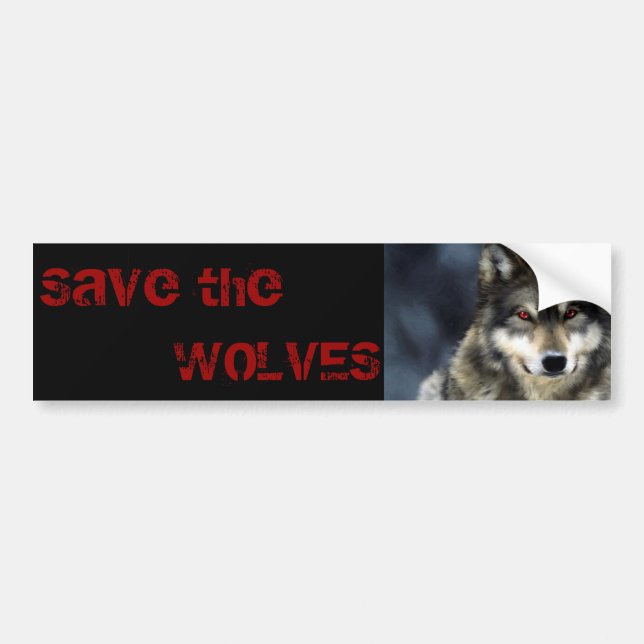 wolf bumper sticker (Front)