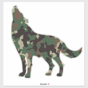 Wolf Camo Sticker