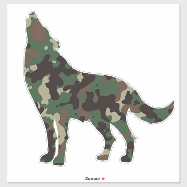 Wolf Camo  Sticker (Sheet)