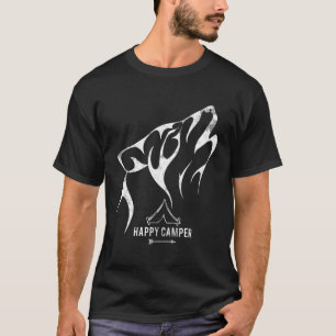 Wolf Camper Happy Camping In The Nature T-Shirt