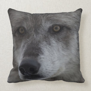 Wolf (Canus lupus) from Yellowstone National Throw Pillow